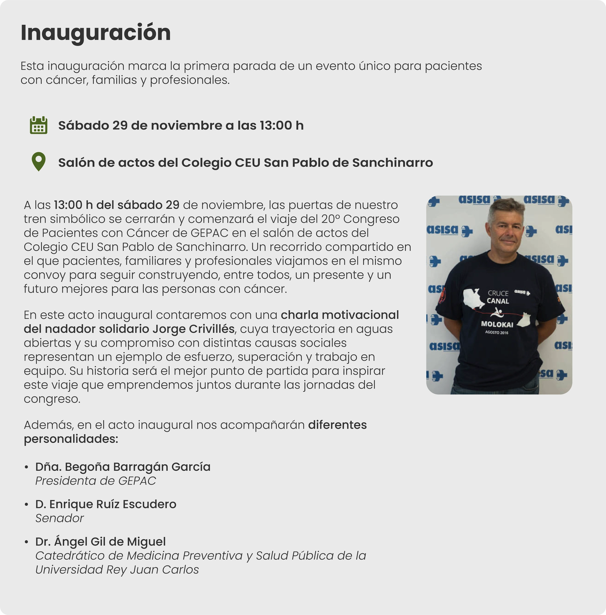 Inauguración del 20º Congreso GEPAC